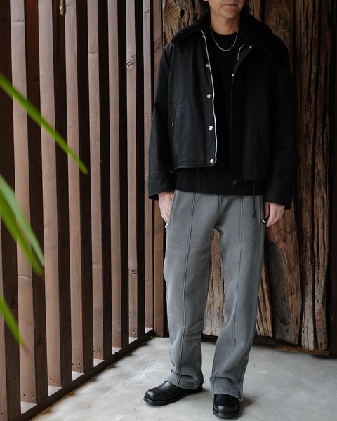 OUR LEGACY -TRACK PANTS Worn Black Hefty Fleece-