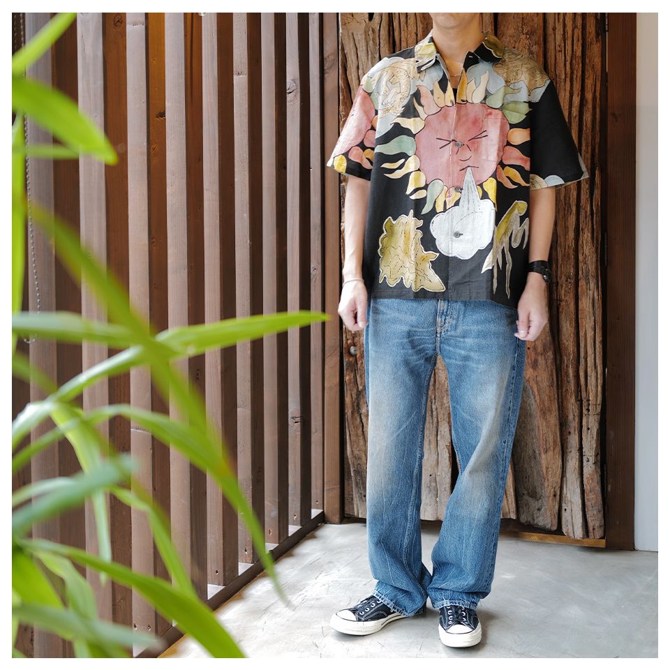 【Last1点 Size52】 BOX SHIRT SHORTSLEEVE  Solar Power Print