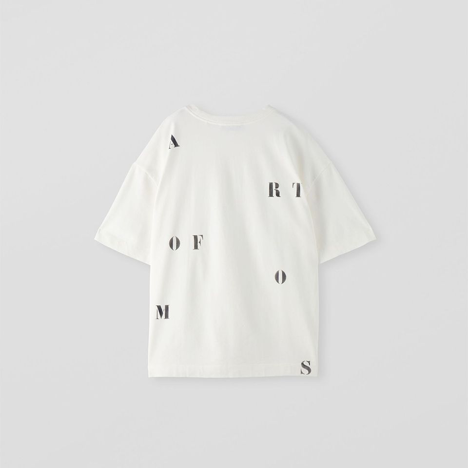 【LAST1 L】OVERSIZED T-SHIRT Light Ecru  [HAND STENCILLED LETTERS]