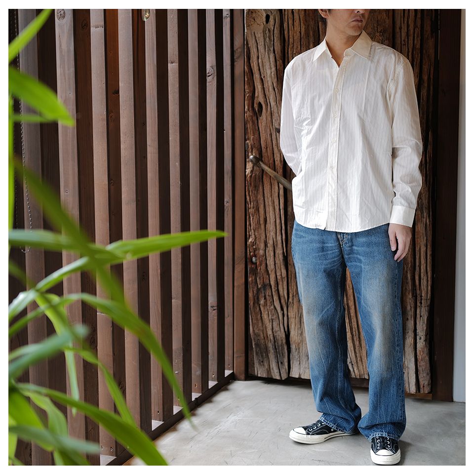 48　OUR LEGACY BEYOND SHIRT ストライプ　モーガン蔵人 48 OUR LEGACY BEYOND SHIRT ストライプ モーガン蔵人 - メルカリ