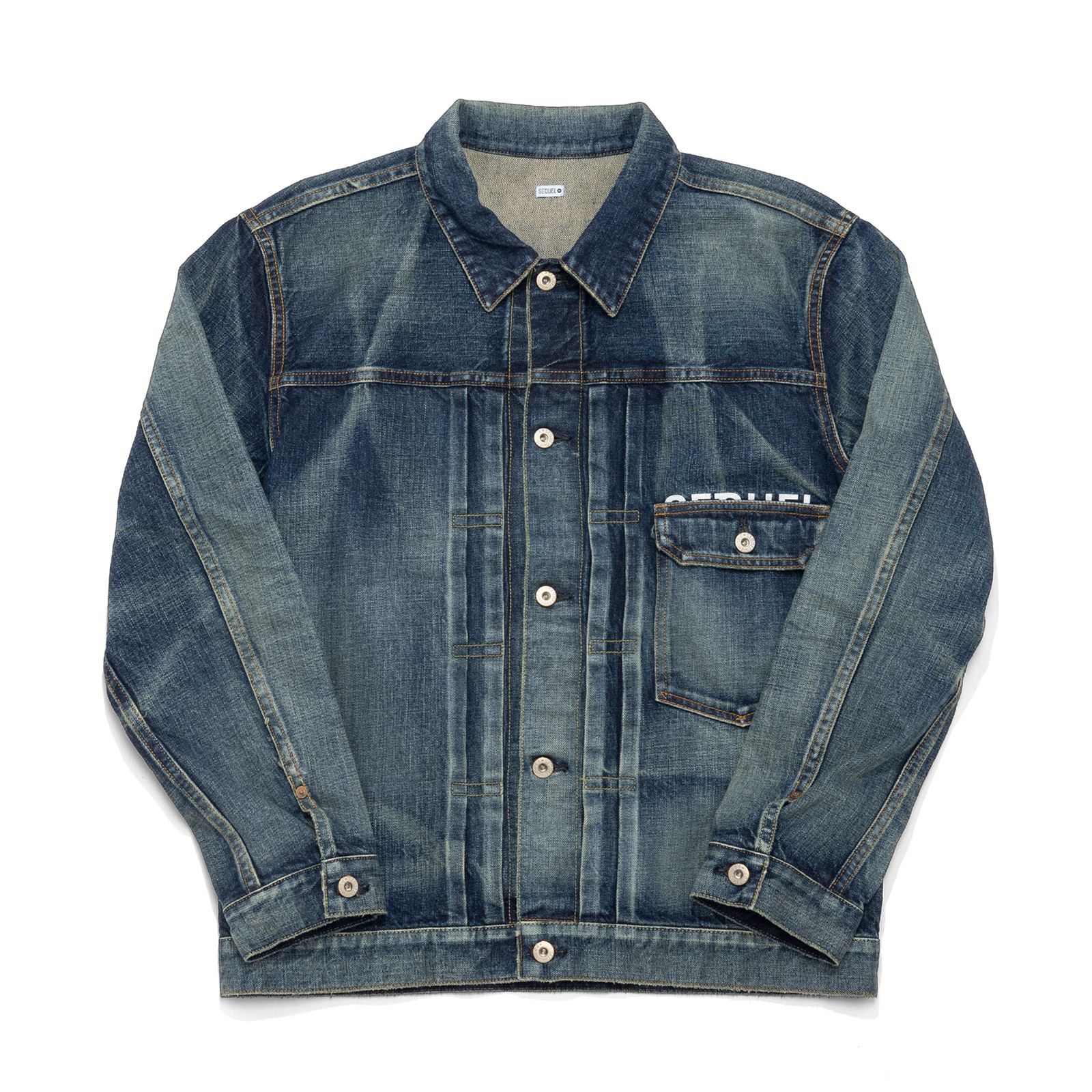 新作FRAGMENT x SEQUEL DAMAGE DENIM JACKET-