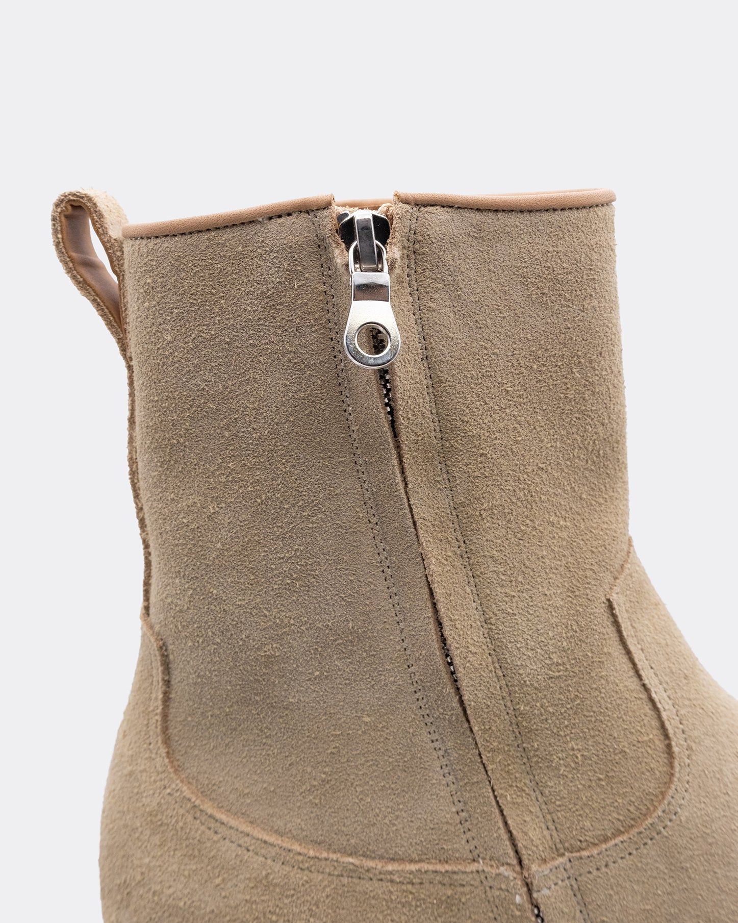 Suede Leather Side Zipper Boots
