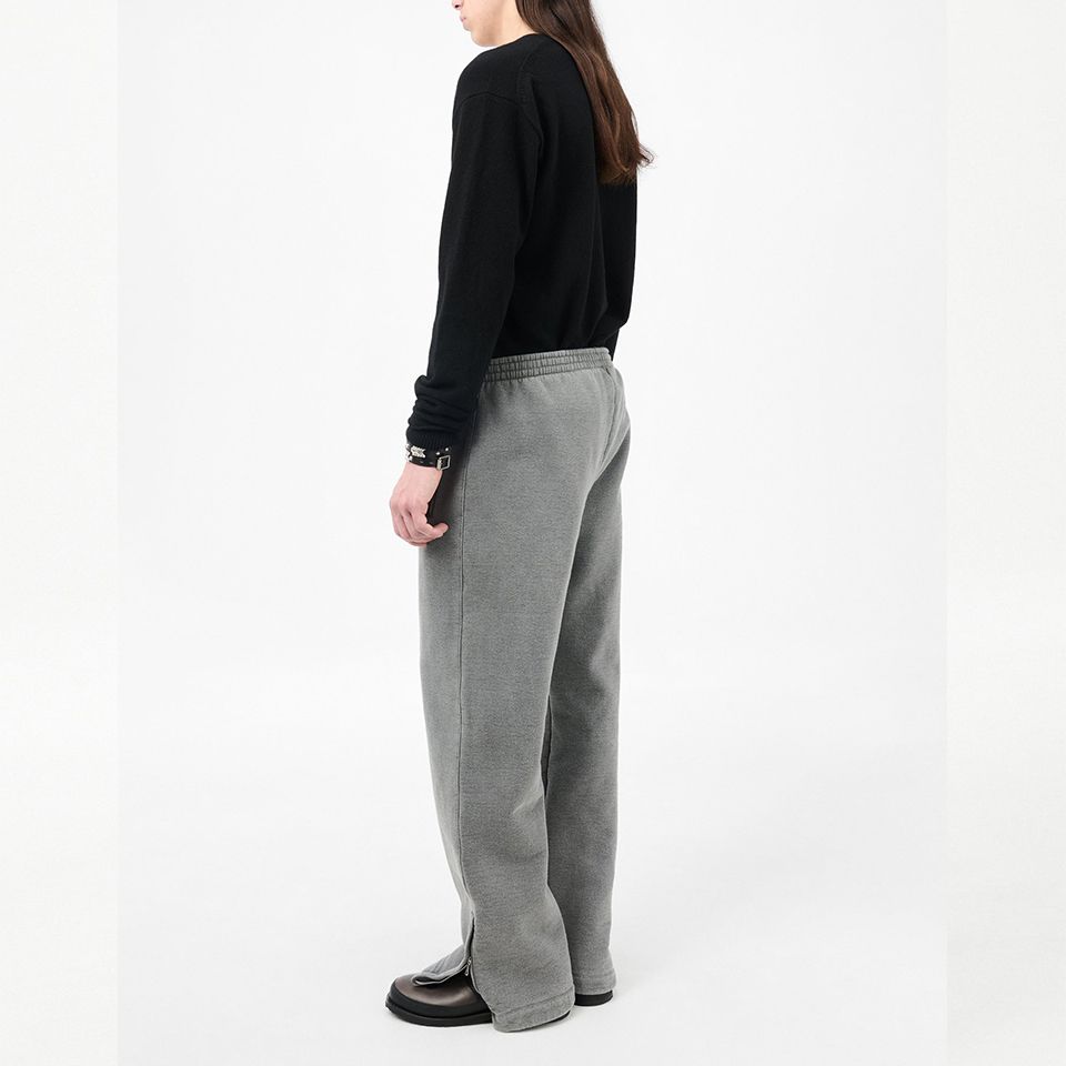 TRACK PANTS   Worn Black Hefty Fleece