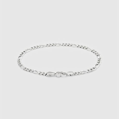 Bo Bracelet Medium 7.7Inch(19.5cm) / ボーチェーンミディアムブレスレット / 925スターリングシルバー / ホワイトロジウムメッキ (ユニセックス)