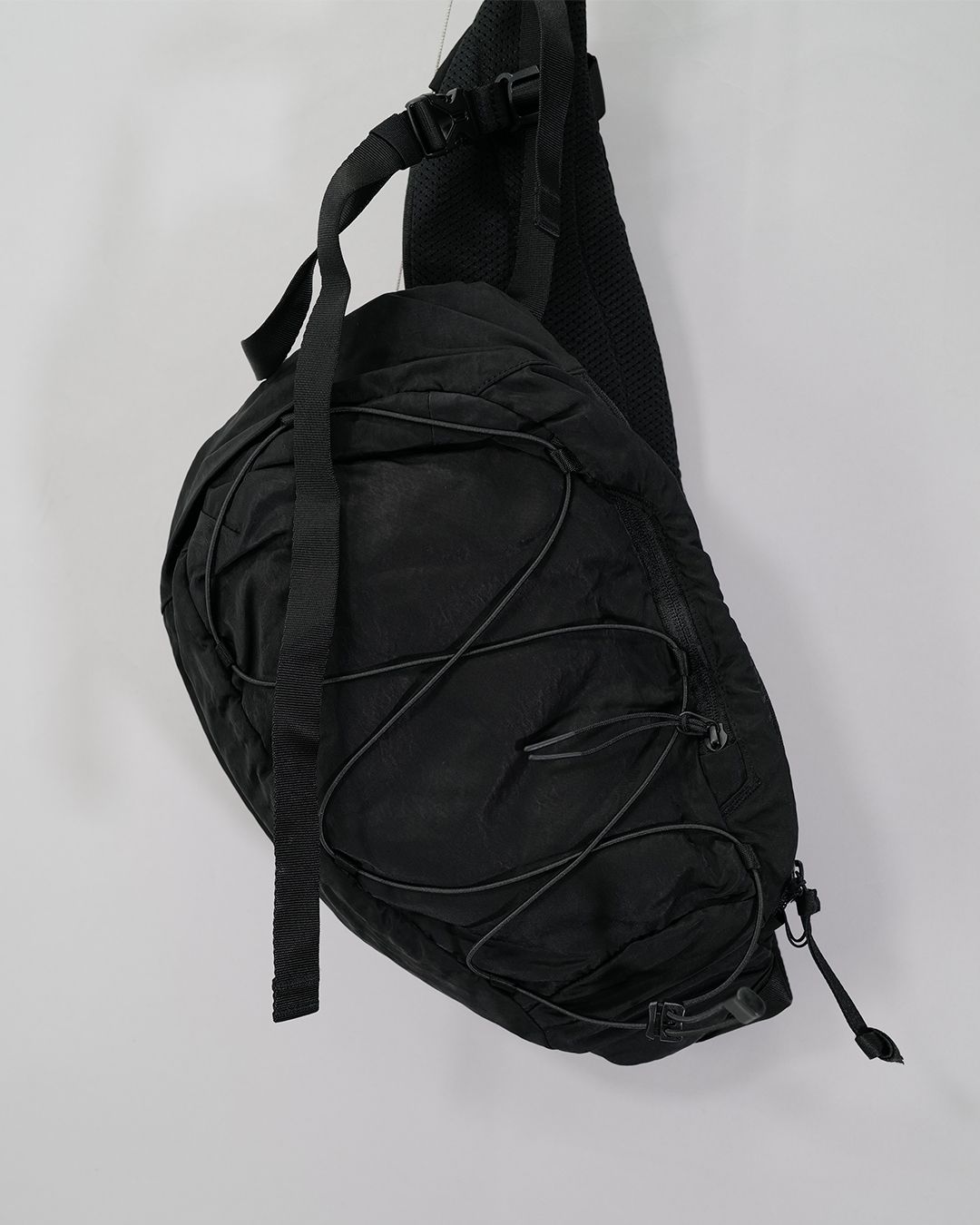 Nylon B Crossbody Backpack  Black