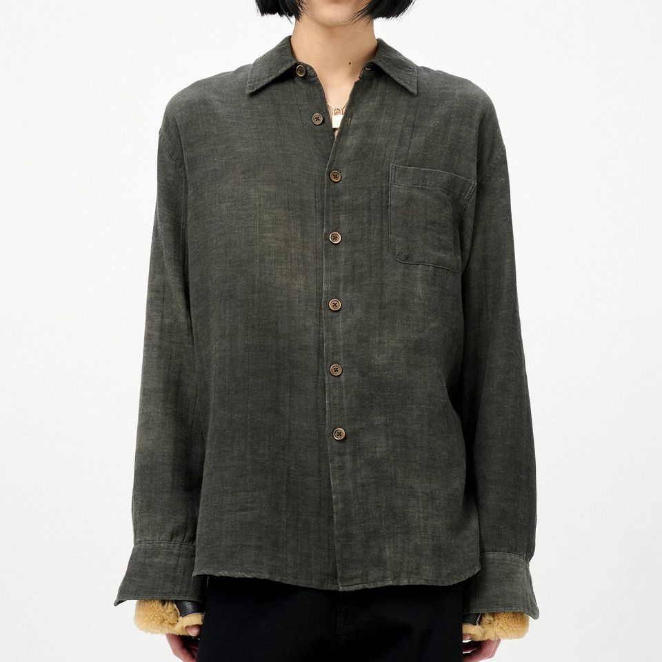 ABOVE SHIRT   Dark Cloud Sparse Cotton Wool