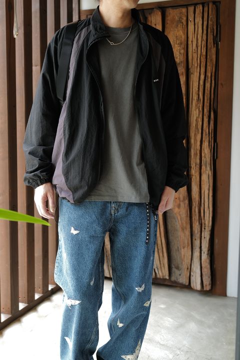 GOD SELECTION XXX  FULL ZIP TRACK JACKET / BLACK