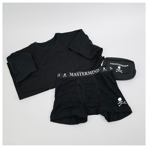 【Last1点 L】 【MASTERMIND WORLD】 T-SHIRT & TRUNKS SET  BLACK x SILVER