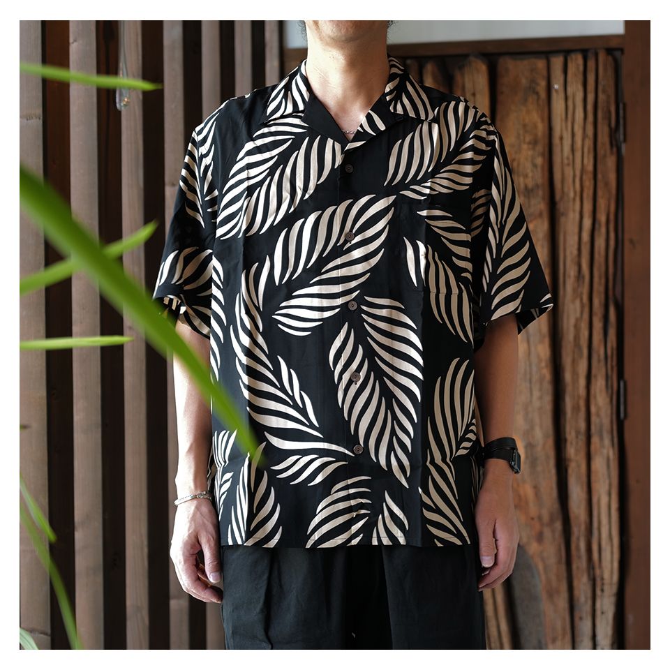【Last1 S】 WACKO MARIA / MINEDENIM Leaf Motif Hawaiian Shirt