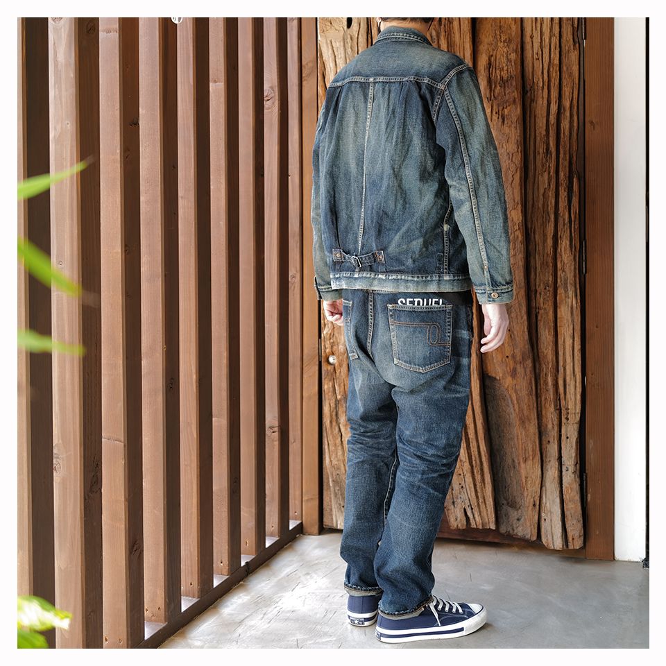 SEQUEL - SQ-22AW-JK-09 FRAGMENT x SEQUEL 1st DAMAGE DENIM JACKET