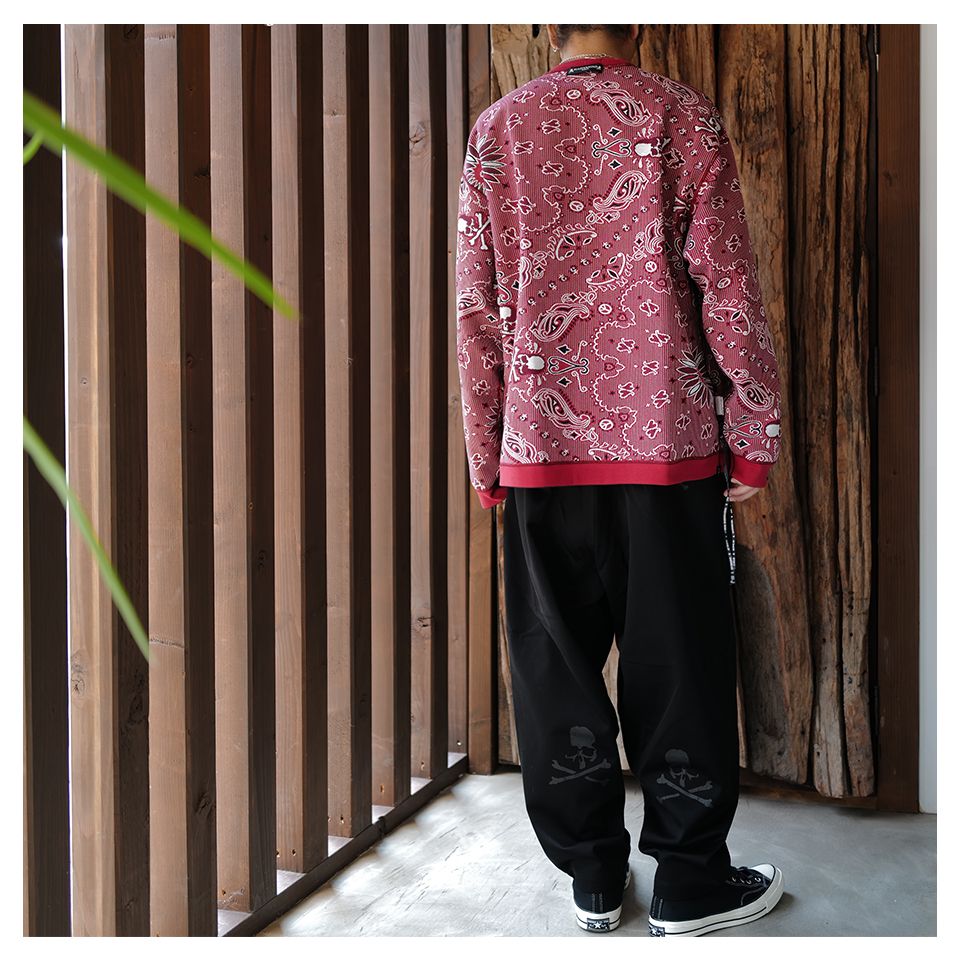 【MASTERMIND WORLD】 REVERSIBLE LS TEE  BLACK x RED