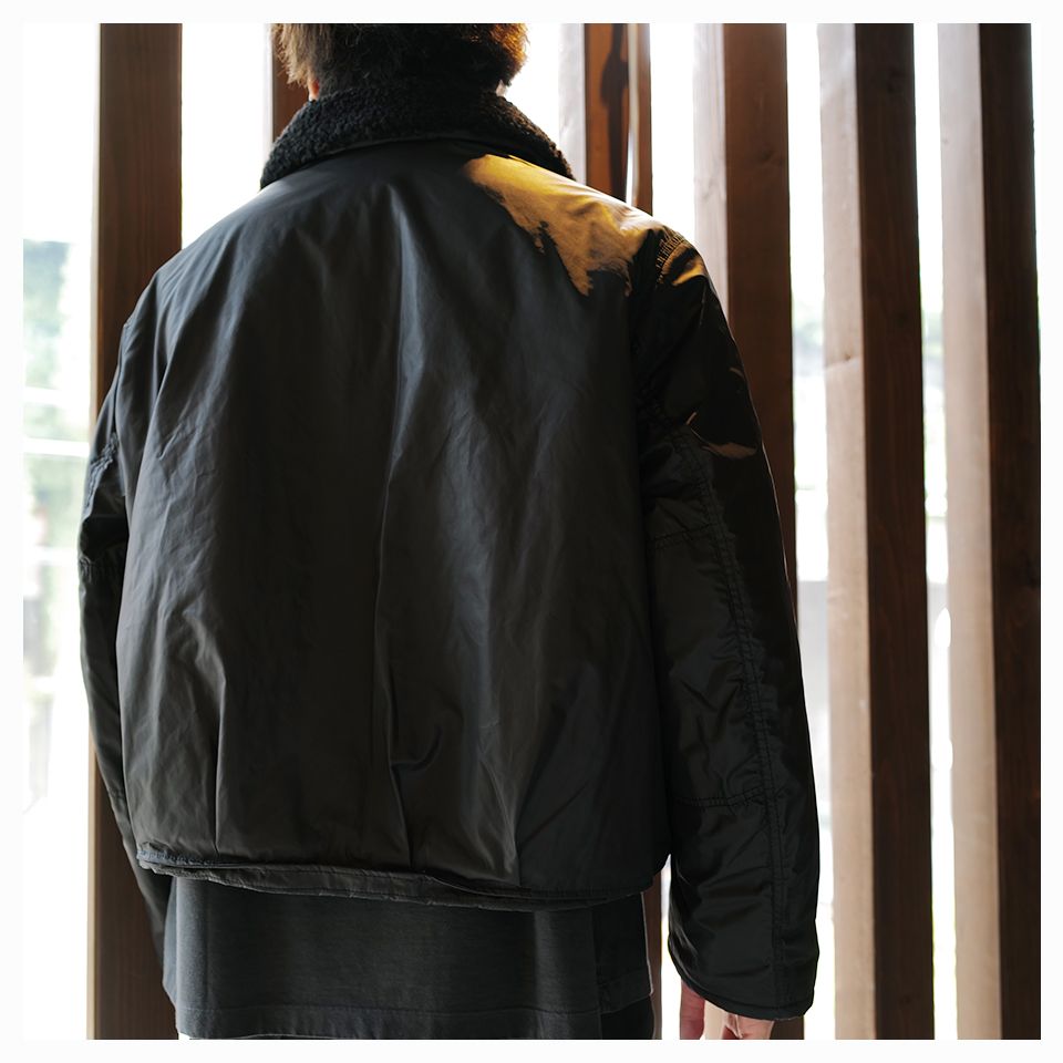 OUR LEGACY - GRIZZLY JACKET Black Wax Mirage Tech | River