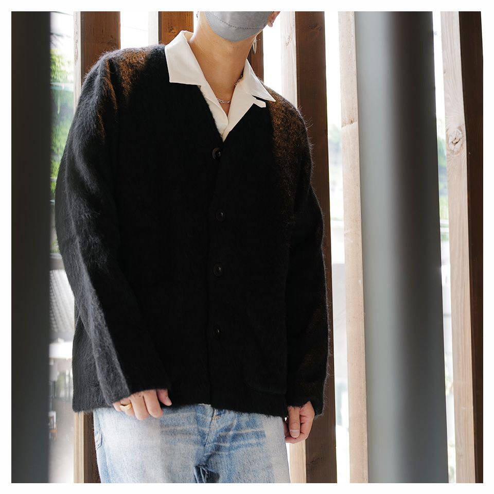 OUR LEGACY - 【LAST1 Size50】CARDIGAN BLACK MOHAIR. | River
