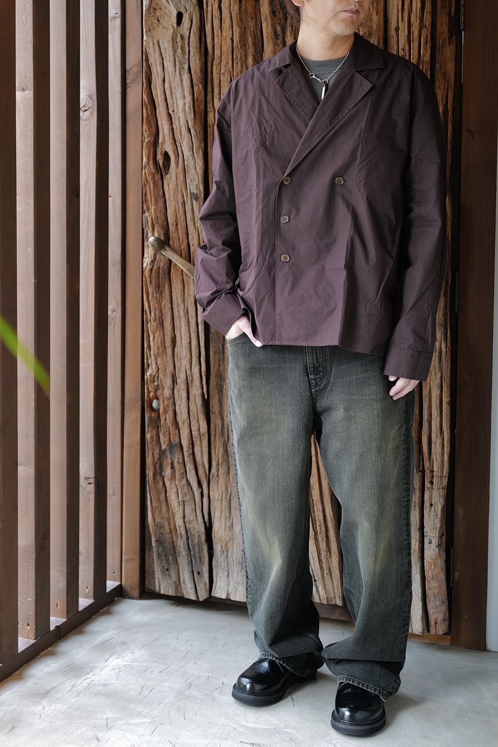 OUR LEGACY - VAST CUT Black Sand Chain Twill | River OUR LEGACY - VAST CUT Black Sand Chain Twill | River
