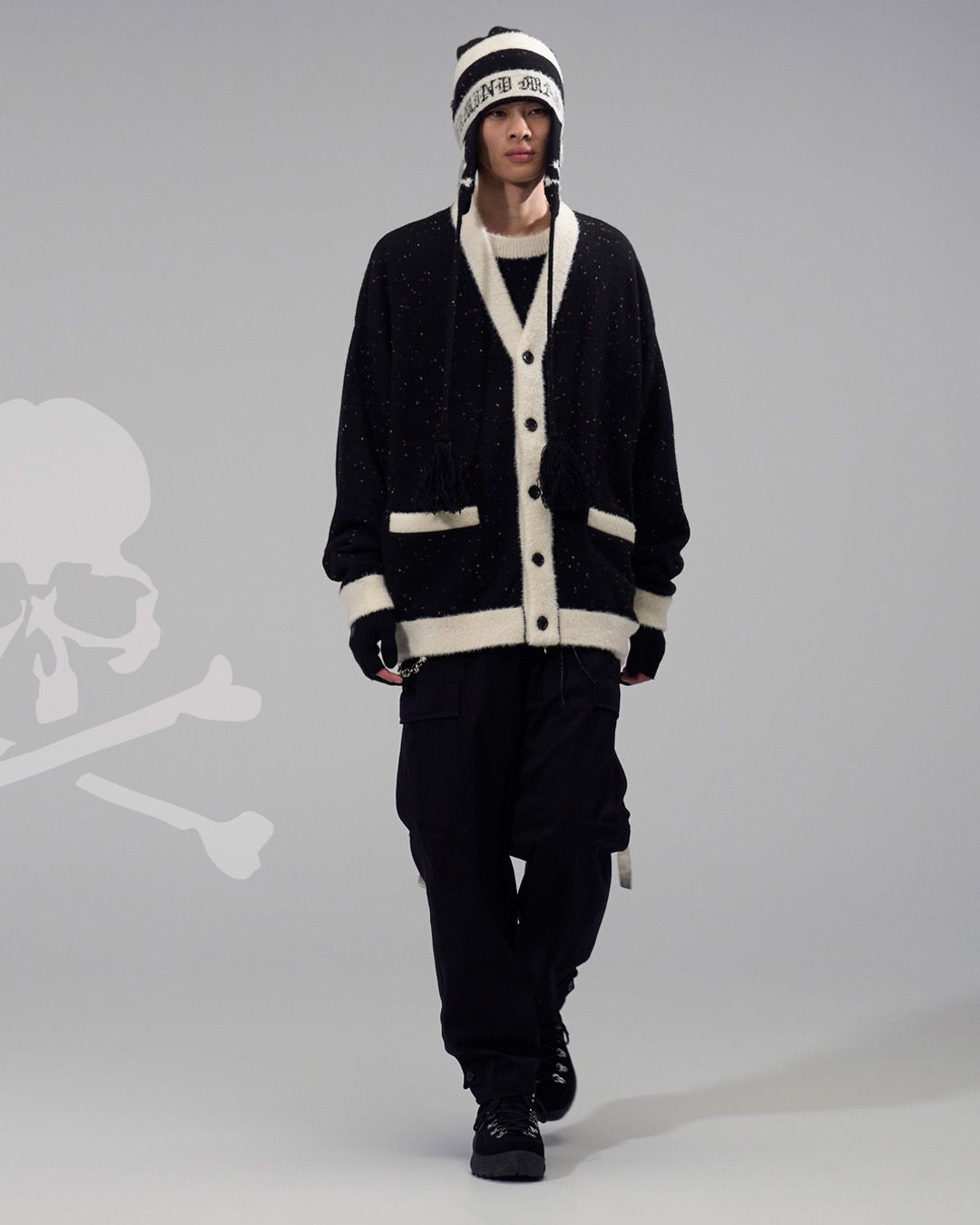 【mastermindJAPAN】 CASHMERE TWEED BEANIE  BLACK