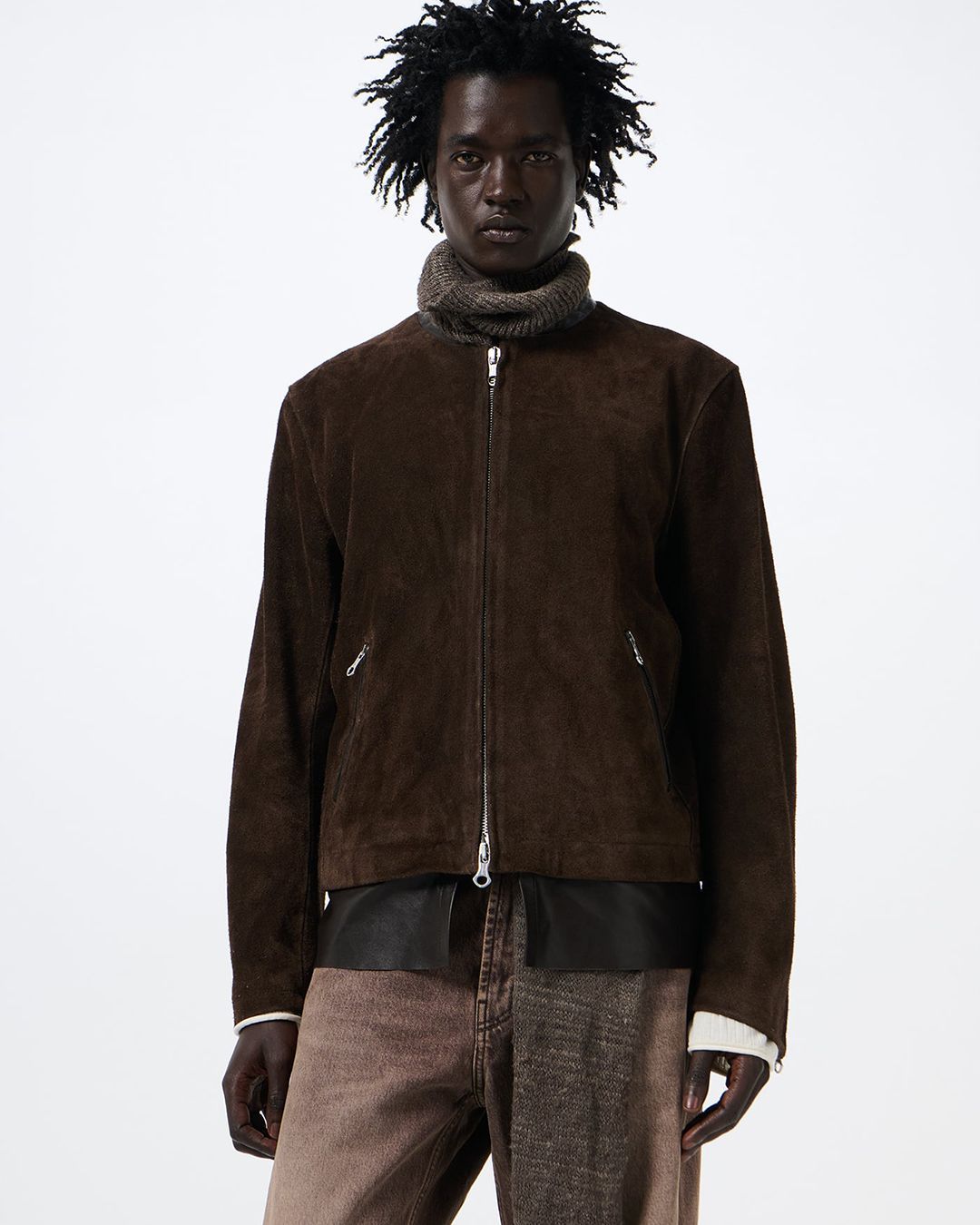 DRIFT JACKET  Wenge Brown Wet Suede