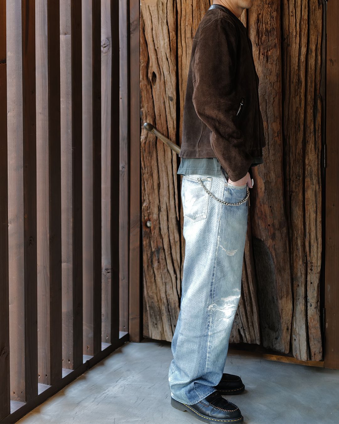 DRIFT JACKET  Wenge Brown Wet Suede