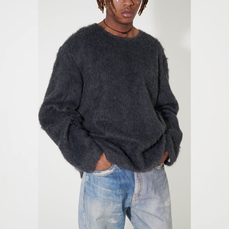 OUR LEGACY DOUBLE LOCK SWEAT GREY ALPACA