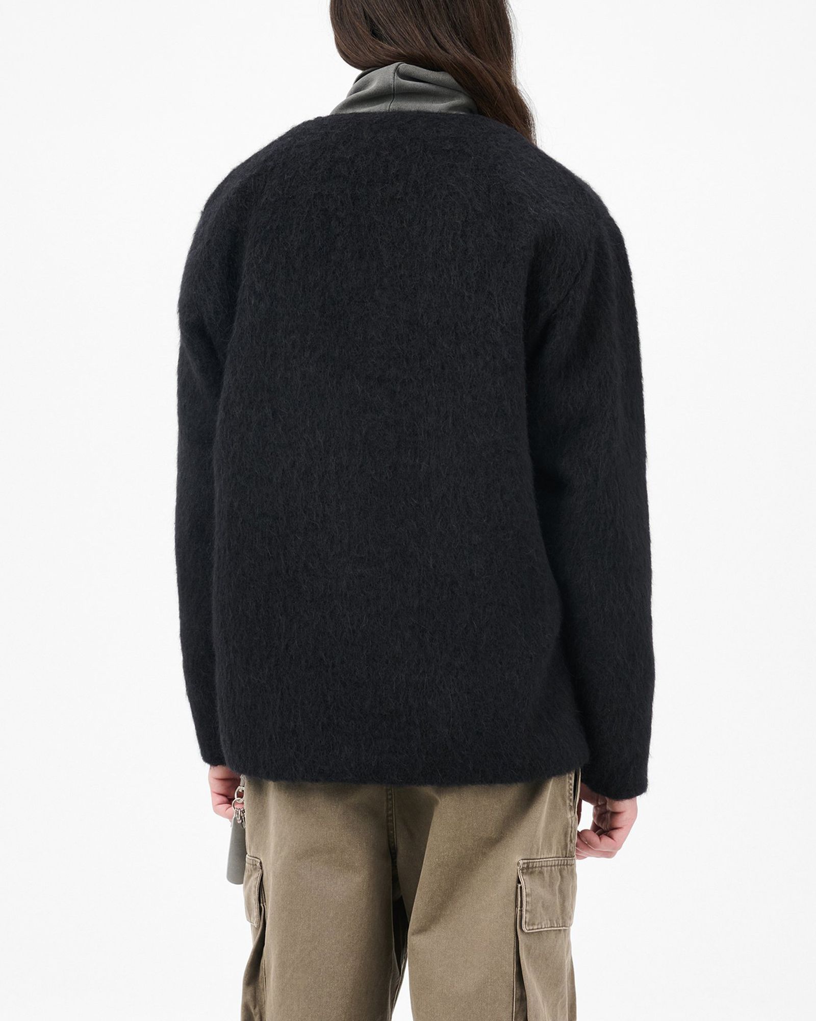 CARDIGAN Black Mohair