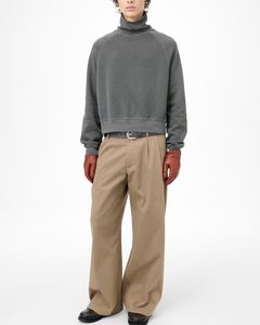 SCHOLAR ROLLNECK	Worn Black Athletic Rib