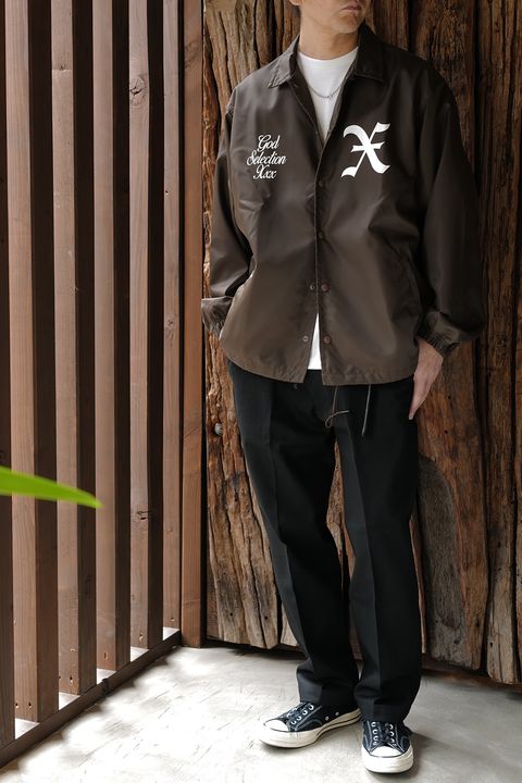 GOD SELECTION XXX COACH JACKET / BROWN