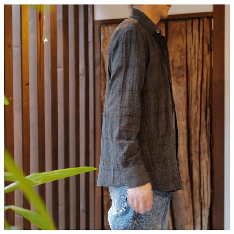OUR LEGACY - ABOVE SHIRT Bazaar Check Breeze Weave | River