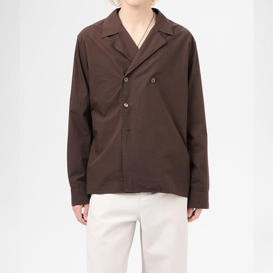 DUO SHIRT  Hefty Brown Coarse Poplin