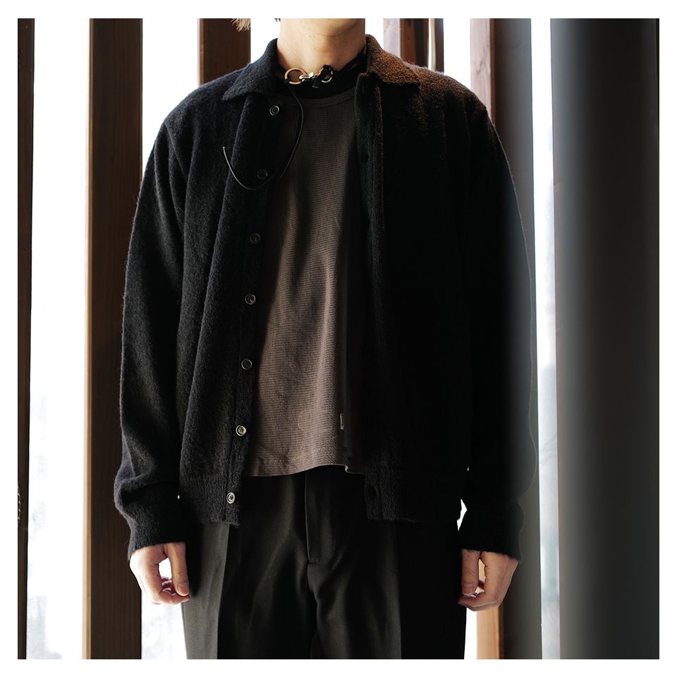 OUR LEGACY - 【LAST1 Size50】EVENING POLO Black Fuzzy ...