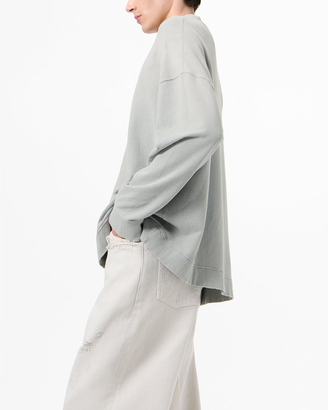 SLACK SWEATSHIRT Sunfaded Ash Rogue Loopback