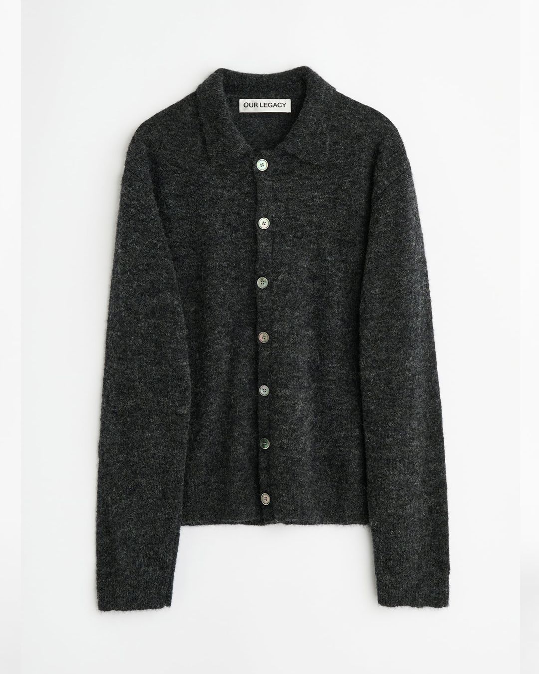EVENING POLO  Charcoal Melange Fuzzy Alpaca