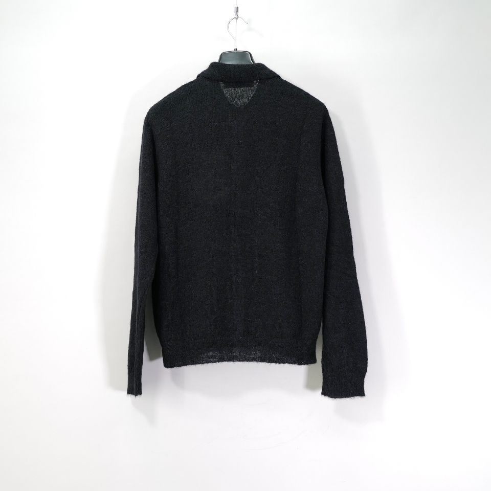 OUR LEGACY - 【LAST1 Size50】EVENING POLO Black Fuzzy Alpaca
