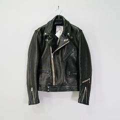 Cyclone -サイクロン- 【Tight-Fit】   (シープレザー / 裏地:ブラックニット/ベージュジップ) Black x Navy