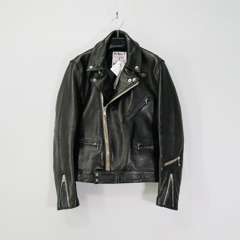 Cyclone -サイクロン- 【Tight-Fit】   (シープレザー / 裏地:ブラックニット/ベージュジップ) Black x Navy