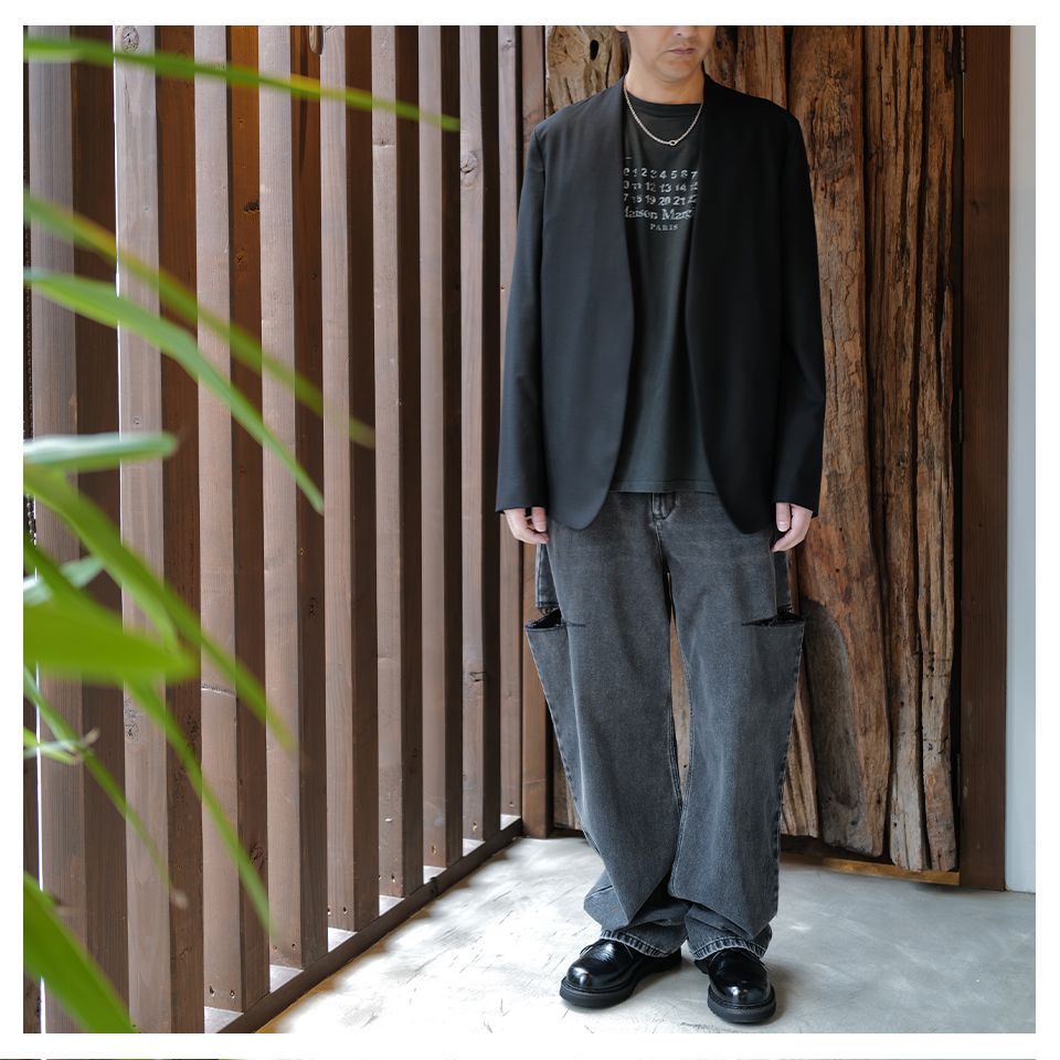 カットアウトジーンズ Black