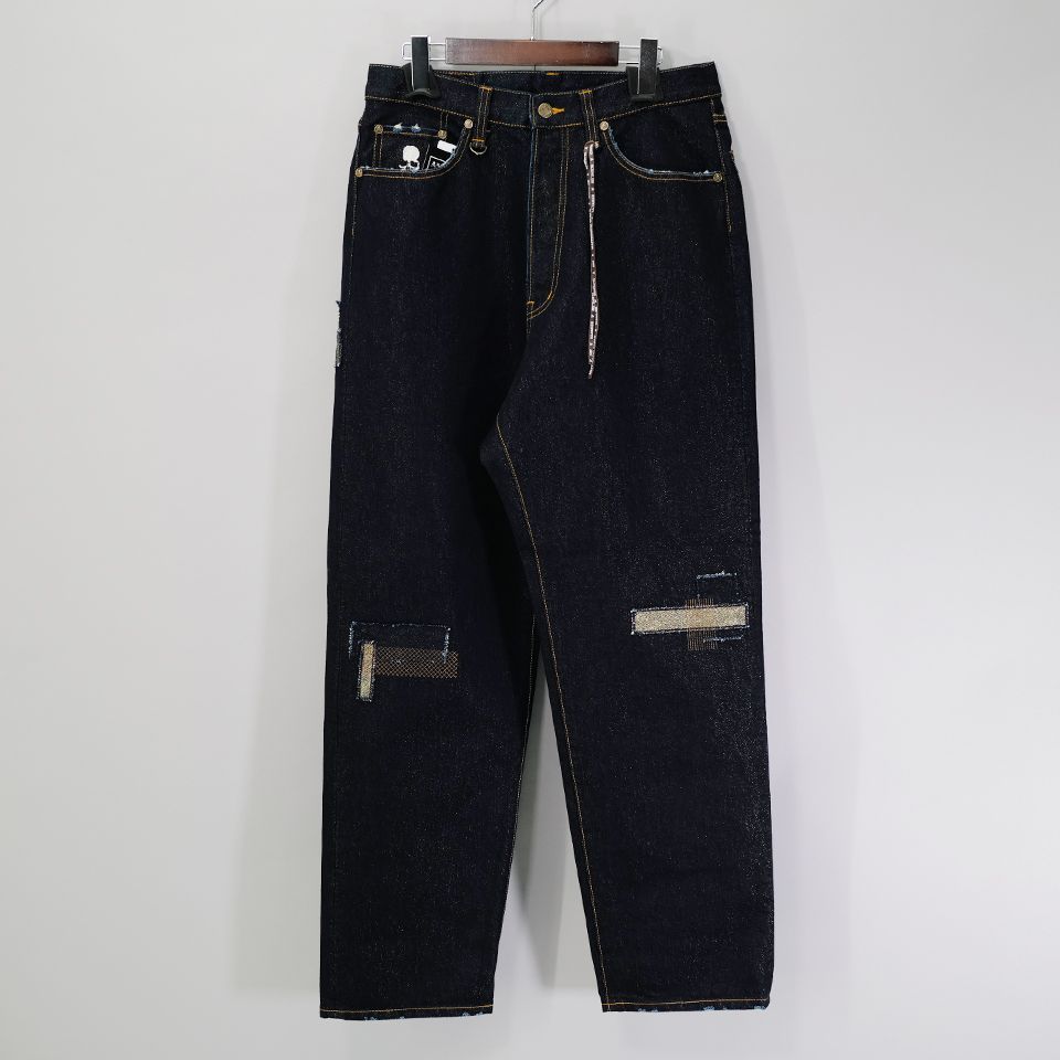 mastermind JAPAN - 【MASTERMIND WORLD】 PATCHWORK REGULAR STRAIGHT FIT DENIM  PANTS INDIGO | River