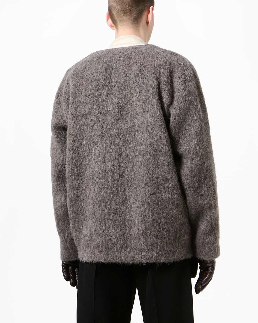CARDIGAN Mole Grey Hairy Wool