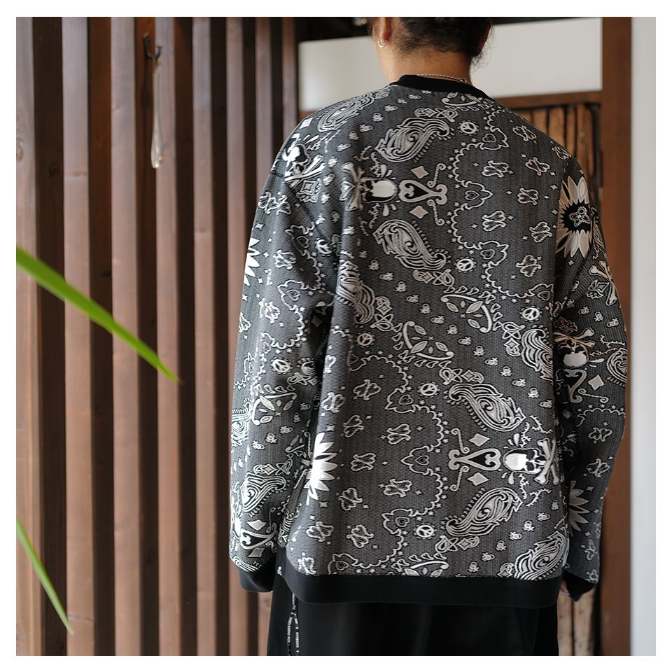 【MASTERMIND WORLD】 REVERSIBLE LS TEE  BLACK x RED