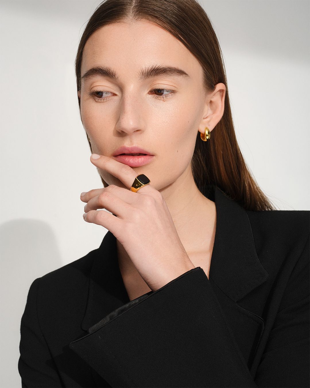 Ice Hoop Small Gold / アイス フープ スモール ゴールド ピアス