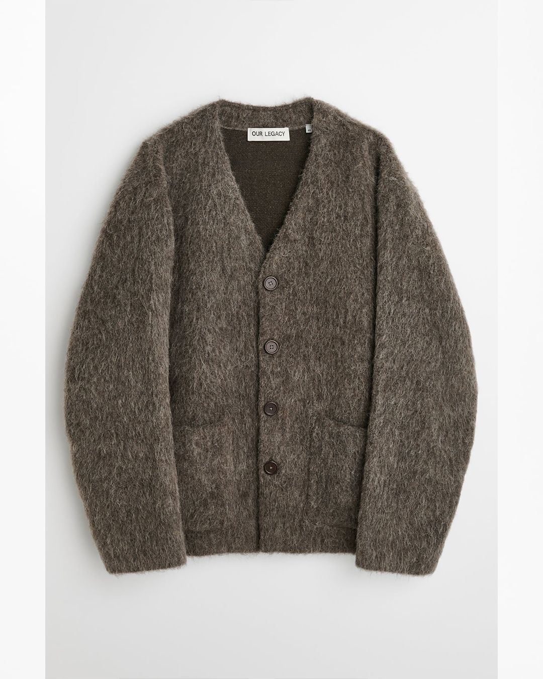 CARDIGAN Mole Grey Hairy Wool