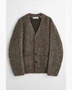 CARDIGAN Mole Grey Hairy Wool