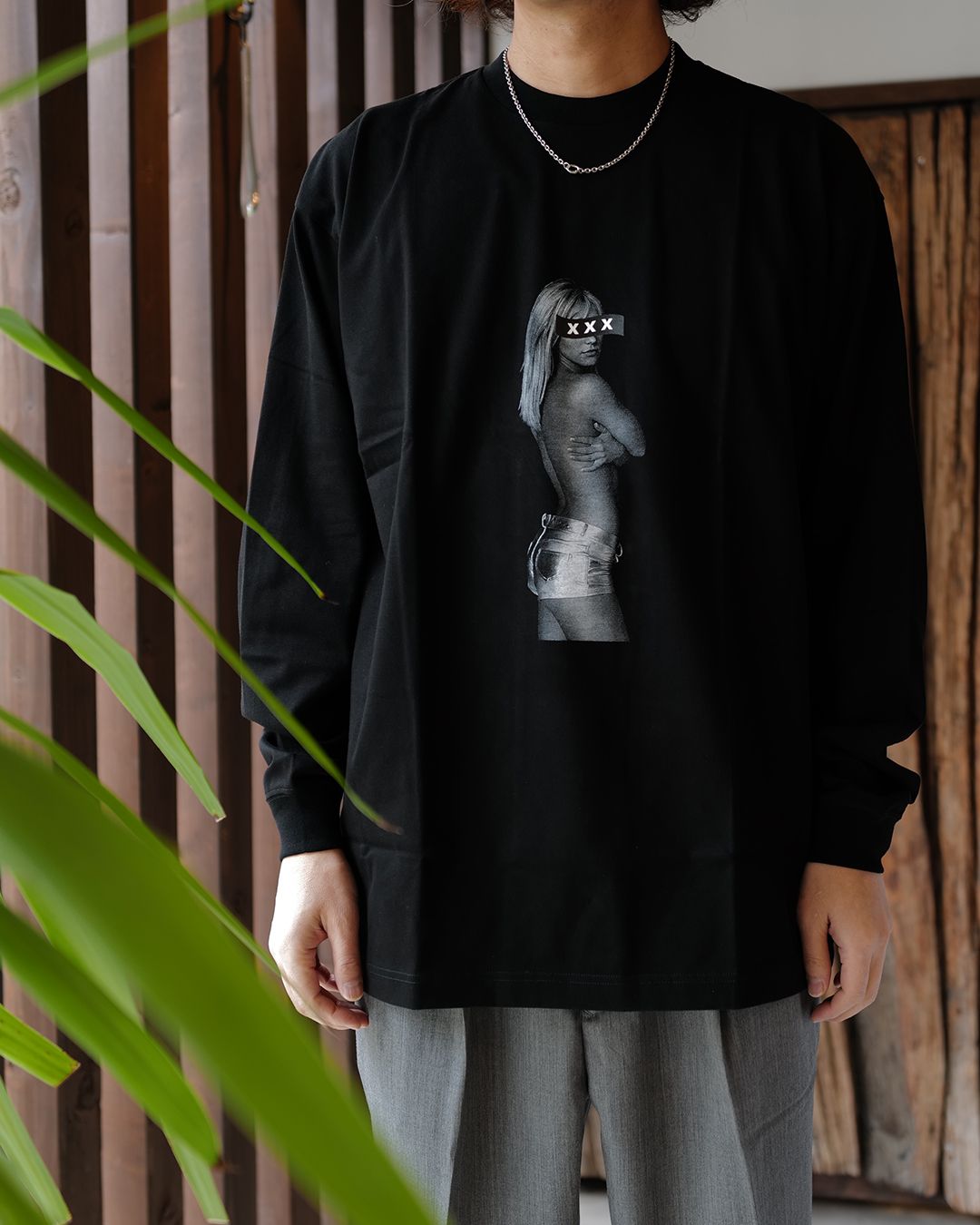 GX-A26-LT-04   LONG SLEEVE T-SHIRT   BLACK