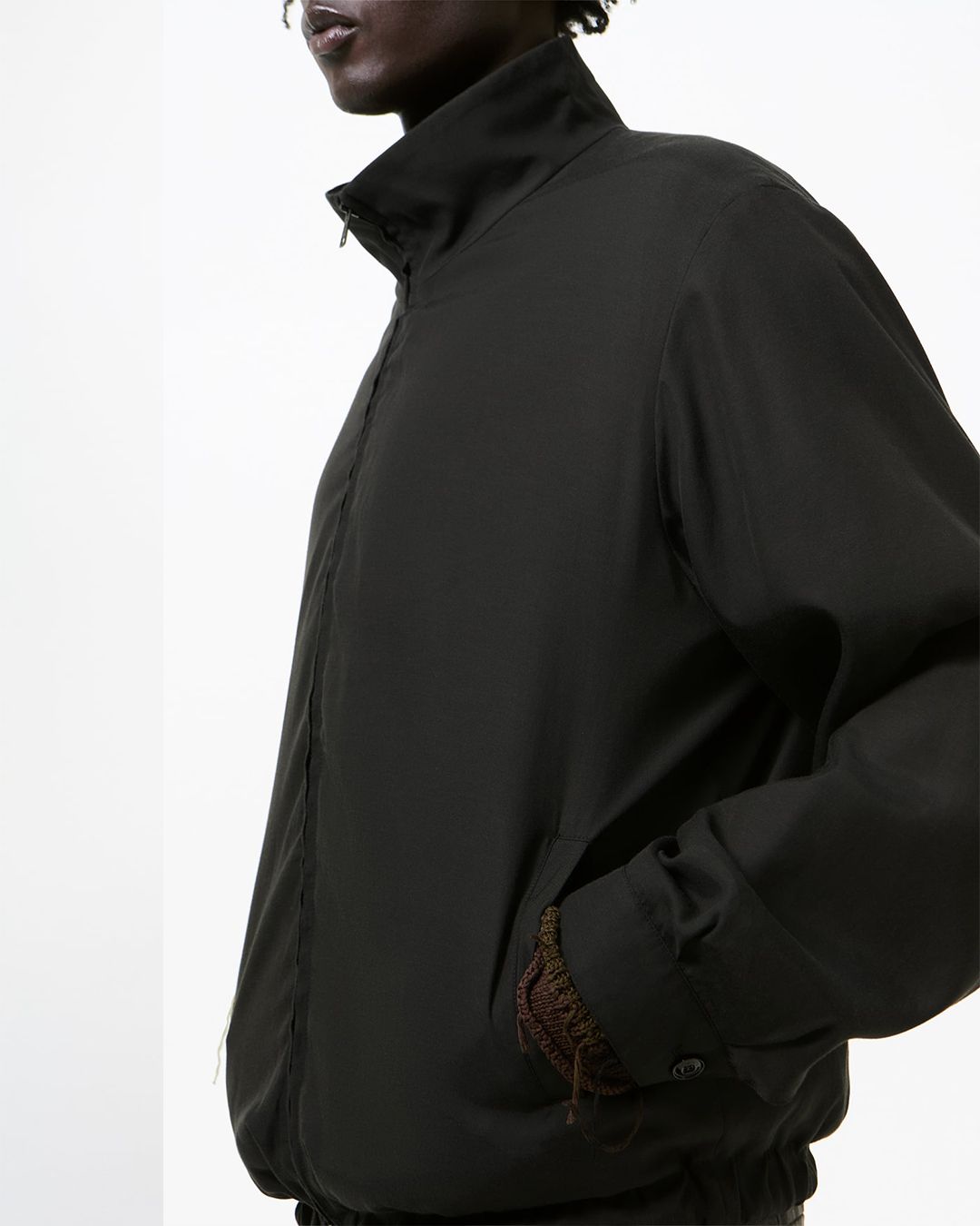 CASINO JACKET  Still Black Calm Cupro Cotton