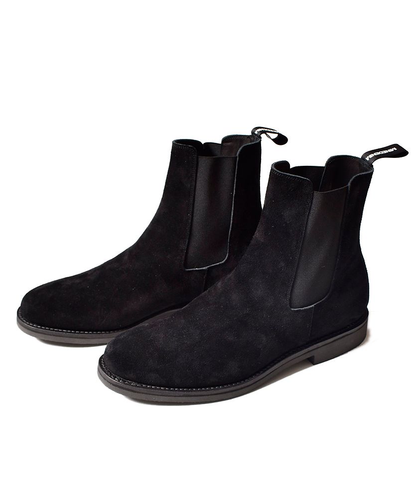 MINEDENIM - Suede Leather Side Gore Boots Black | River