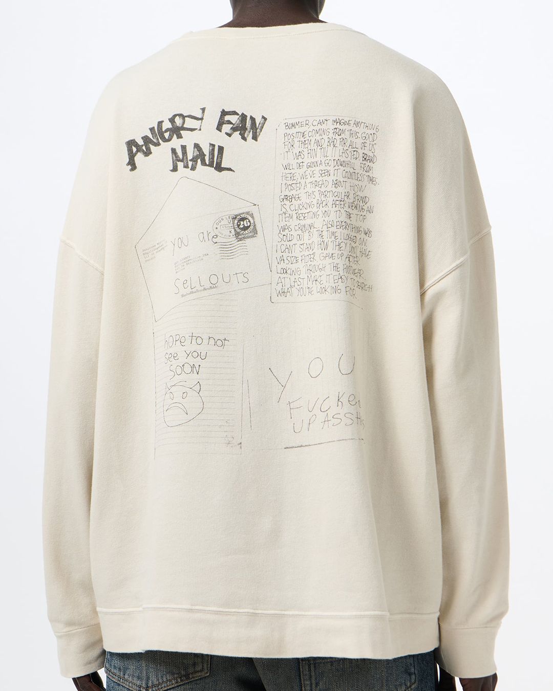 SLACK SWEATSHIRT  Angry Fan Mail Print