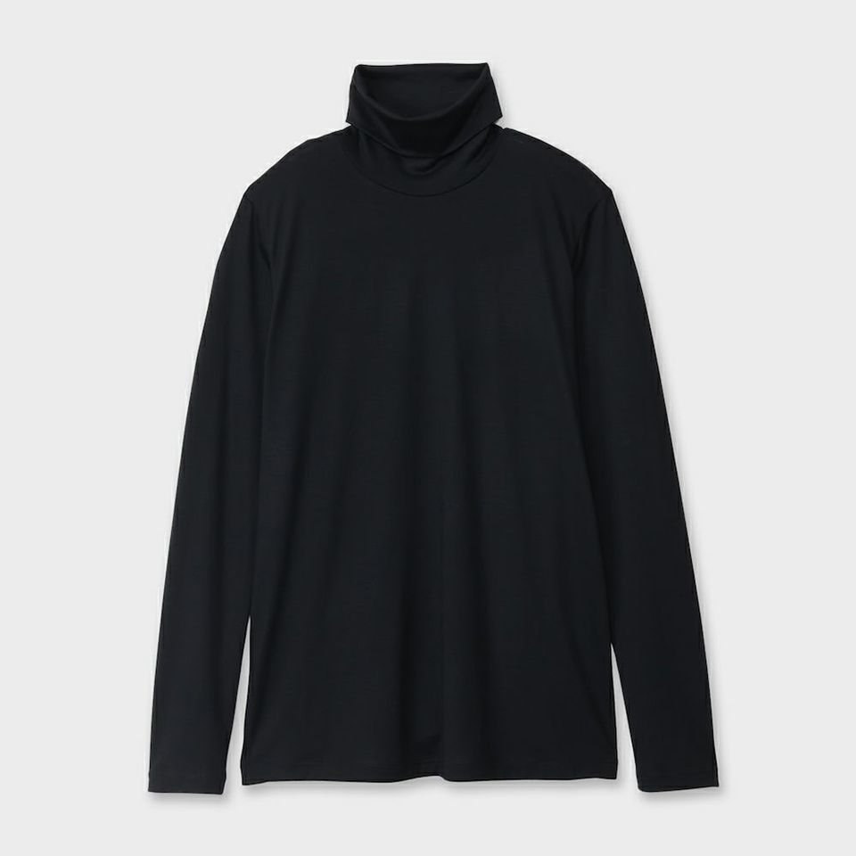 ウールジャージータートルネック[BLACK]