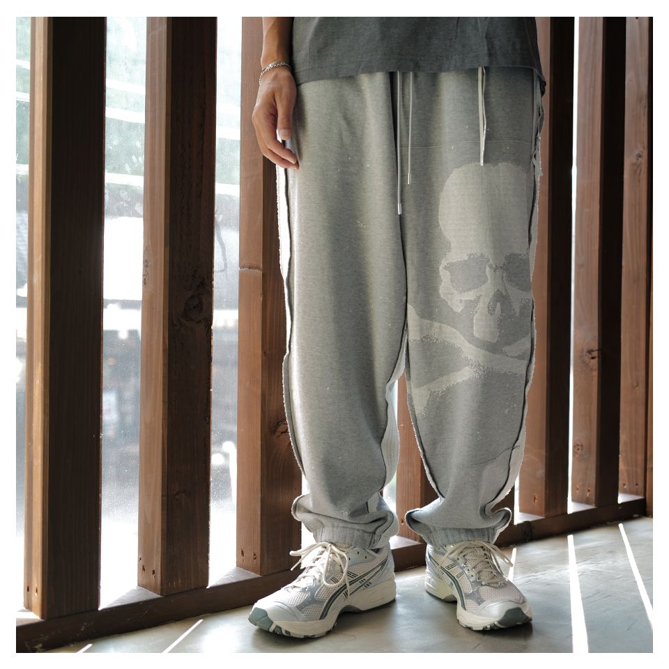 【MASTERMIND WORLD】 CUT-OFF SWEATPANTS  TOP GRAY