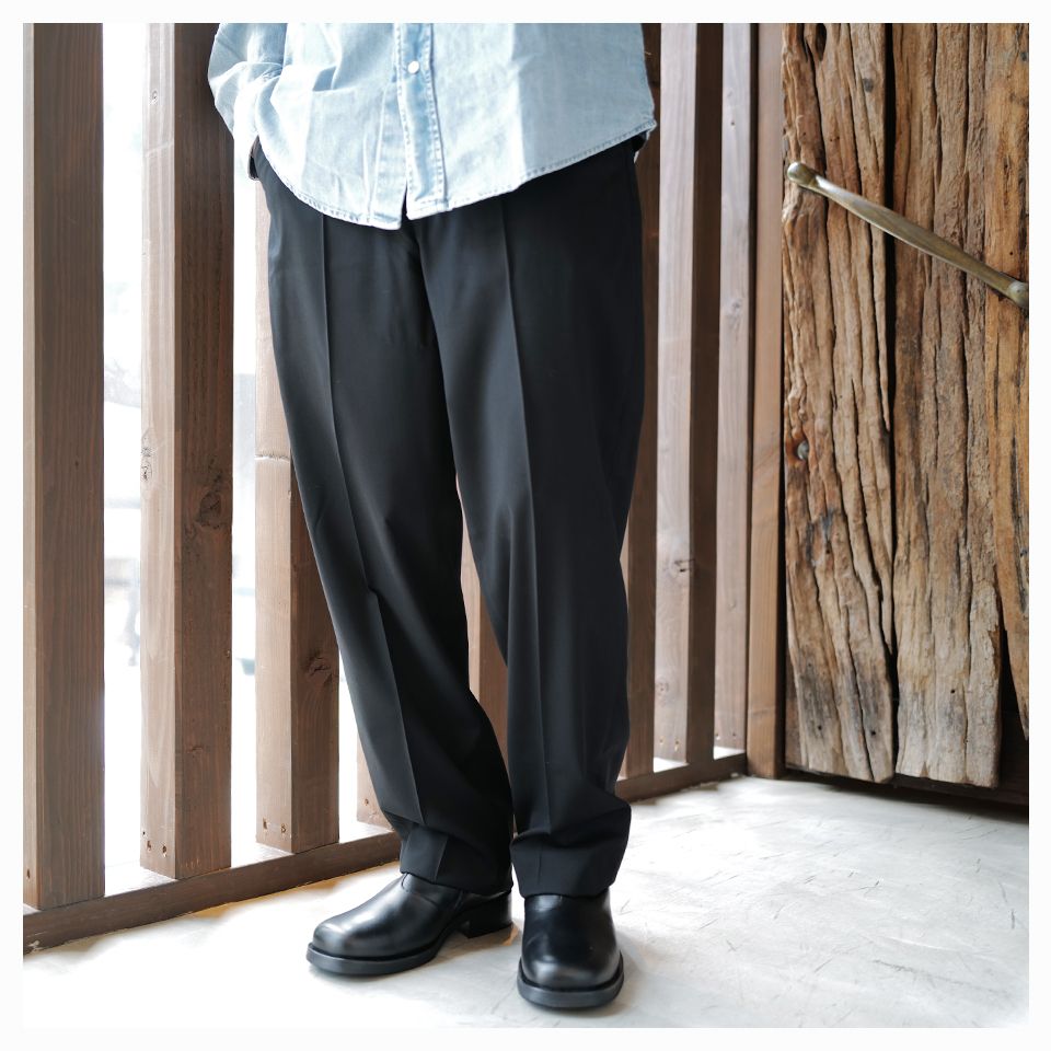 OUR LEGACY - CHINO 22 Black Worsted Wool | River