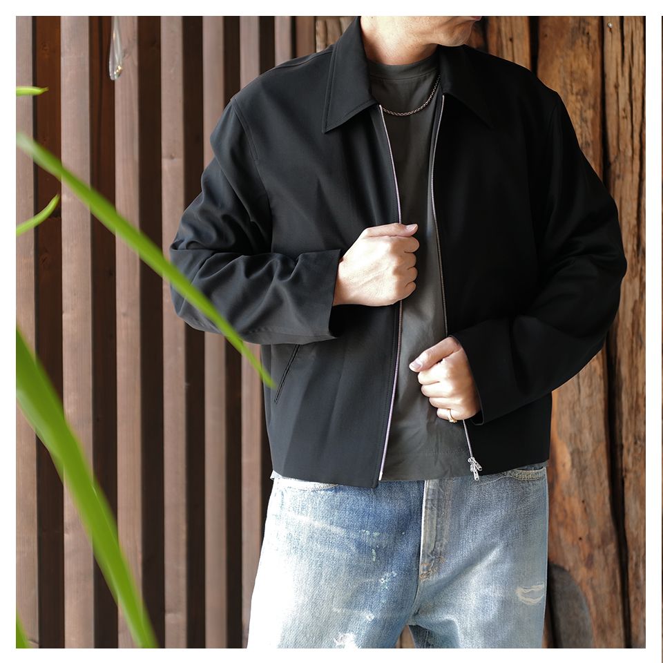 MINI JACKET  Black Worsted Wool