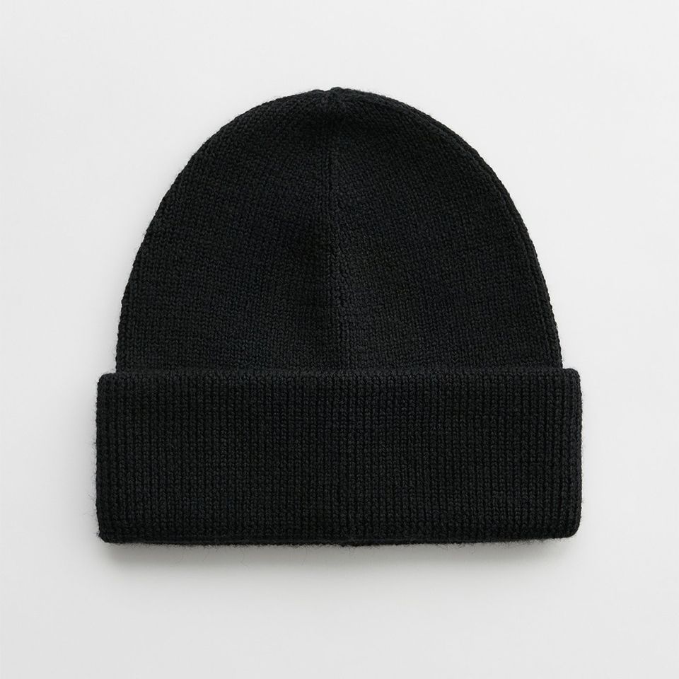 OUR LEGACY - KNIT HAT Black Rustic Merino | River