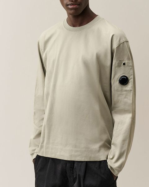 30/2 Mercerized Jersey Twisted Long Sleeve Lens T-Shirt FALLEN ROC.